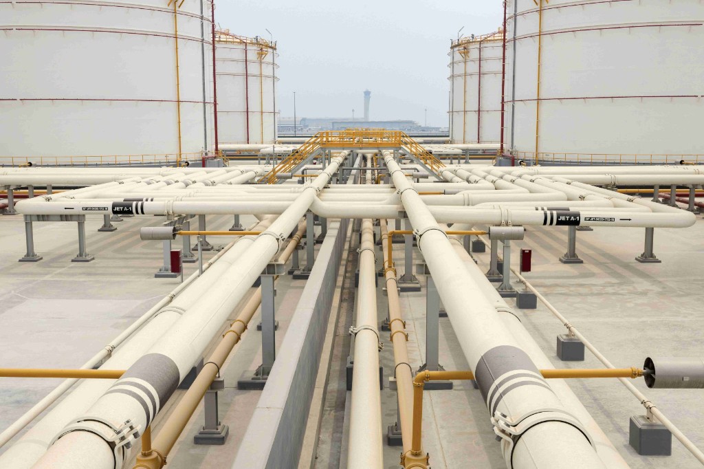 Jet A-1 aviation fuel pipelines and terminal infrastructure — supply network
